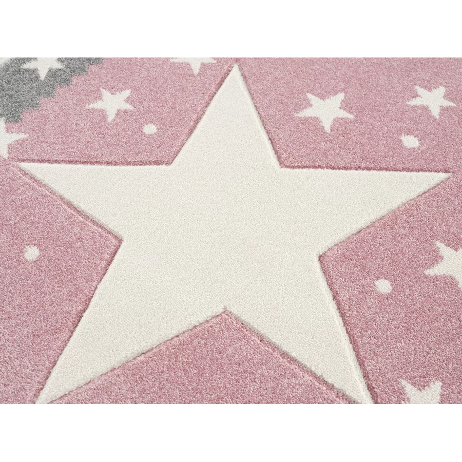 LIVONE Kinderteppich Kids love Rugs FANCY silbergraurosa 120x170cm