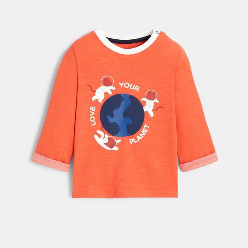 T-shirt chats astronautes orange bébé garçon Orange