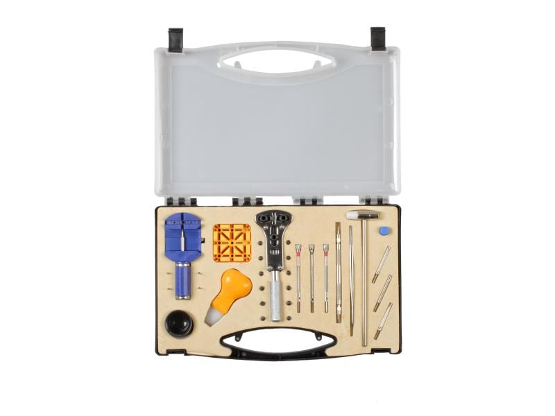 Watchtools Uhren-Werkzeug-Set 33-teilig Komplettes 33-teiliges Werkzeug-Set für Uhren im Kunststoffkoffer