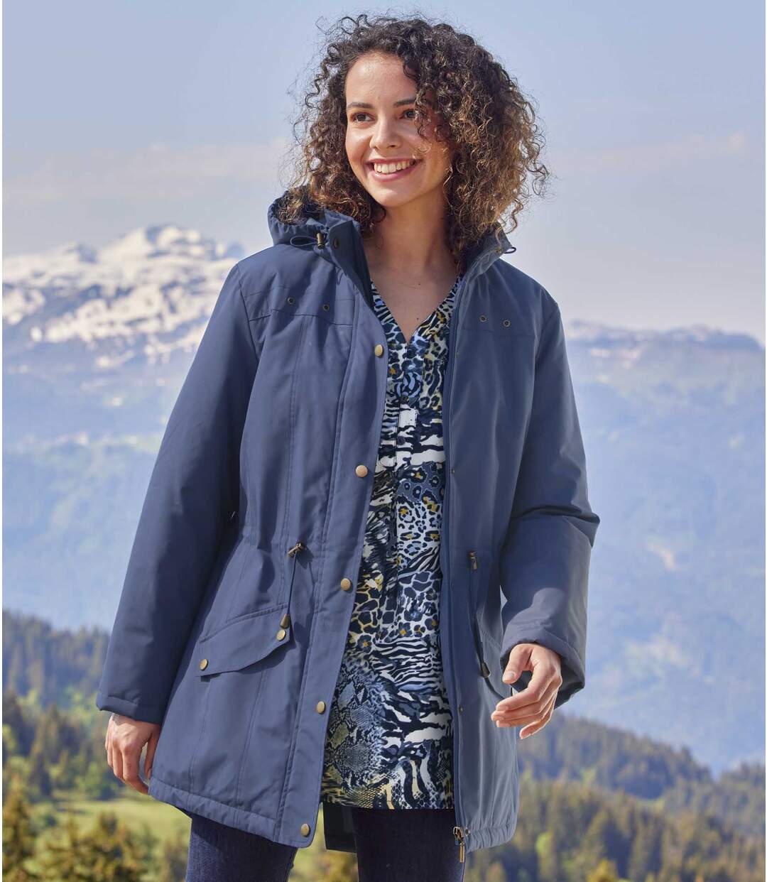 Parka à Capuche Matelassée Tendance