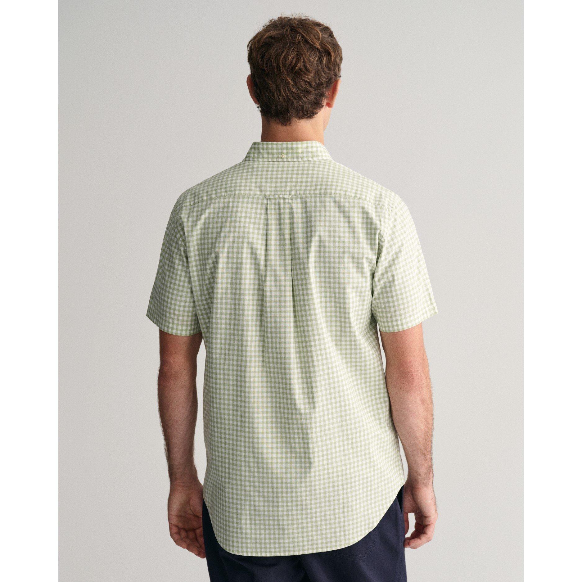 Gant Regular Fit Classic Gingham Poplin Short Sleeve Shirt
