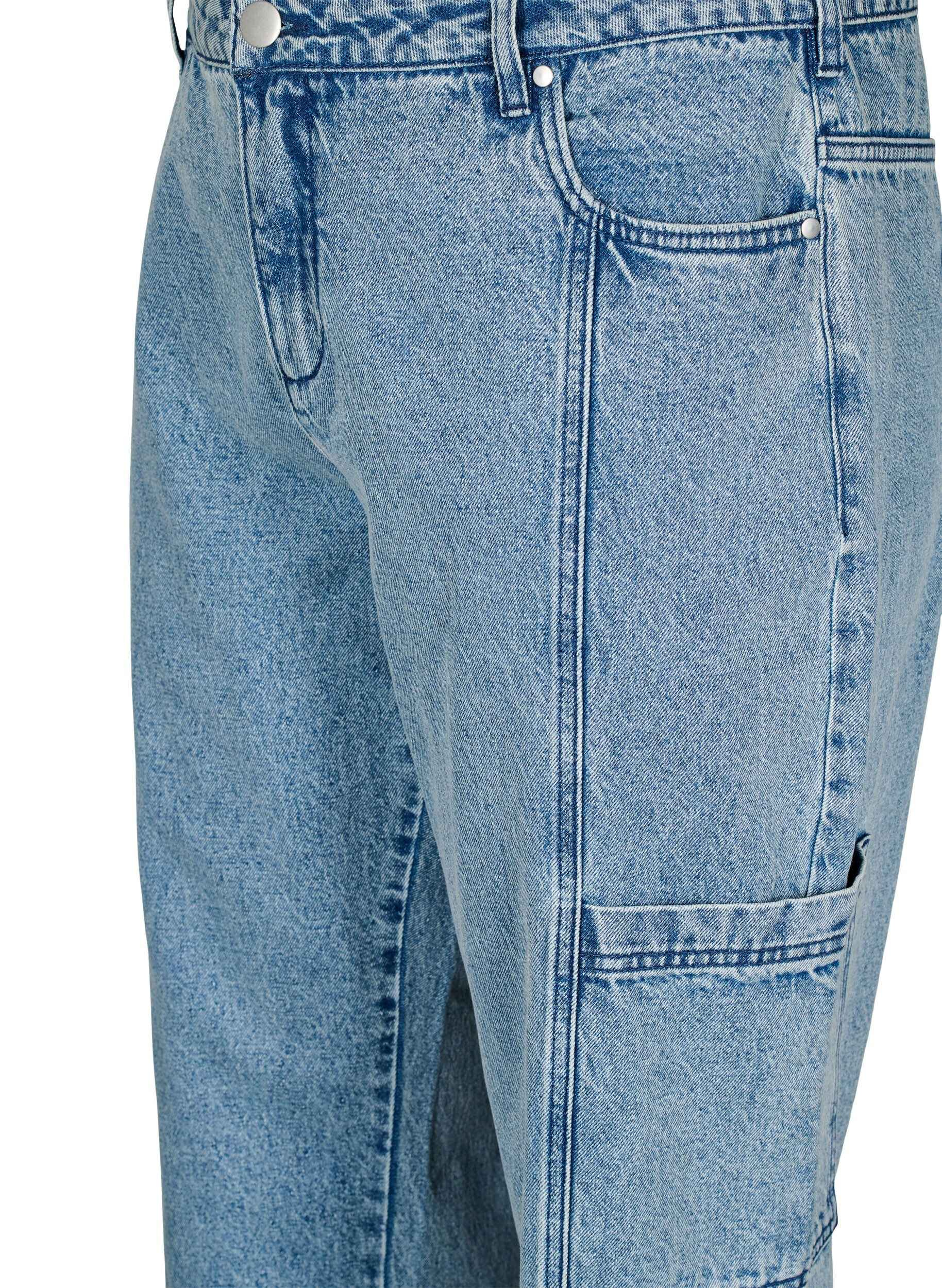 Cargojeans med høj talje