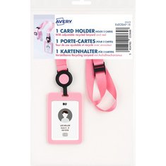 AVERY Porte-carte avec tour de cou, bleu pastel