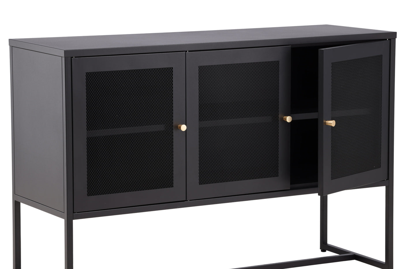 FjÃ´rd - Dressoir Zwart 120cm - Staal - Malla