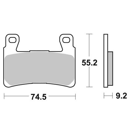Plaquettes de freins SBS 860H.HS Sinter Métal Fritté Avant