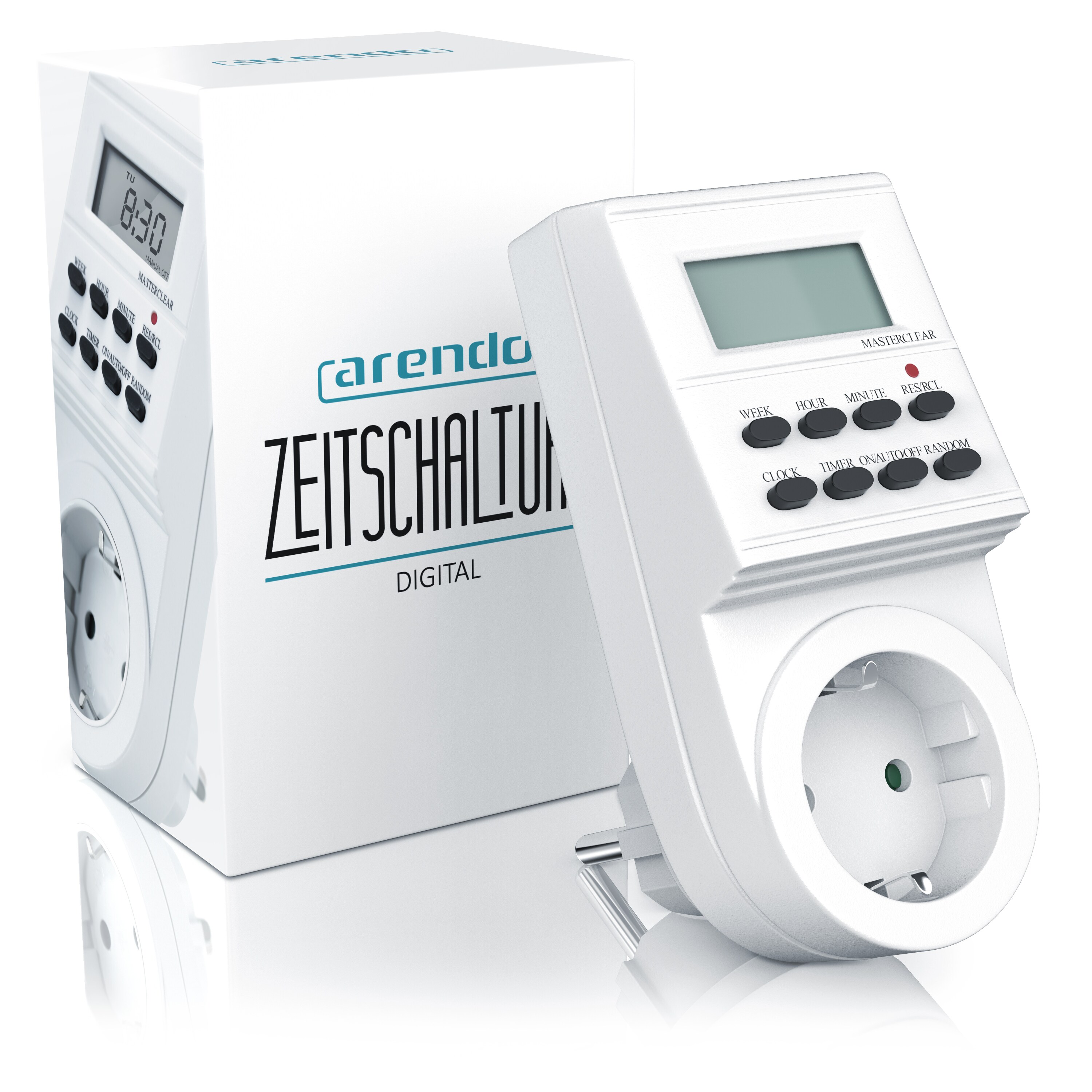 Arendo digitale Zeitschaltuhr Timer mit 1,5 Zoll LCD-Display - 3680W