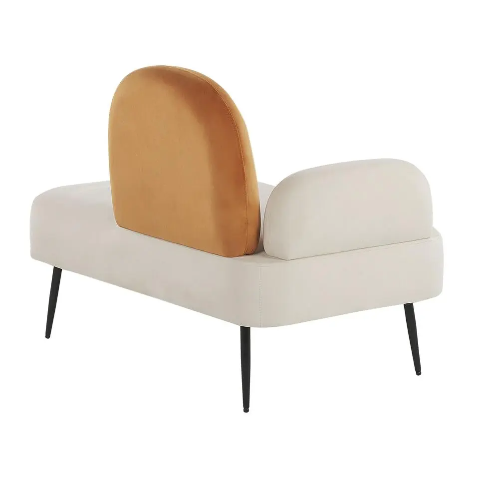 ARCEY - Chaise longue - Wit - Fluweel