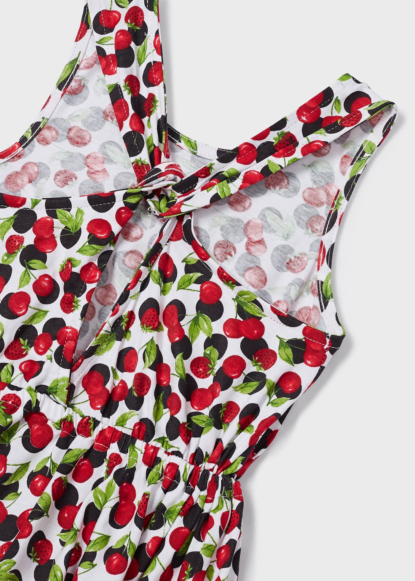 Vestido estampado em algodão sustentável para meninas