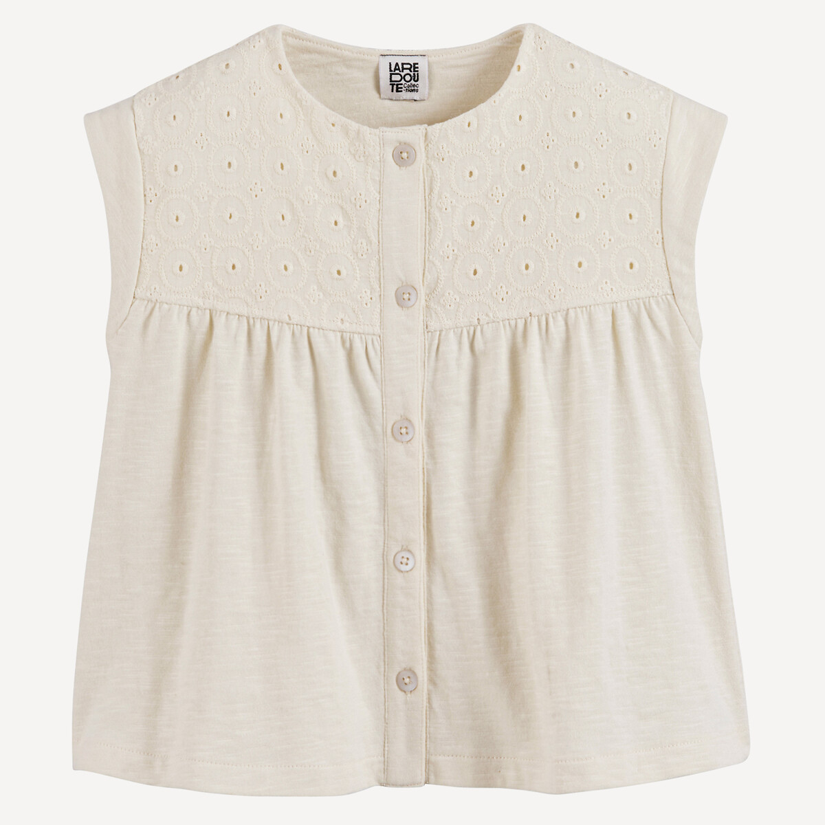 COLEÇÃO LA REDOUTE<br>Blusa sem mangas bordada