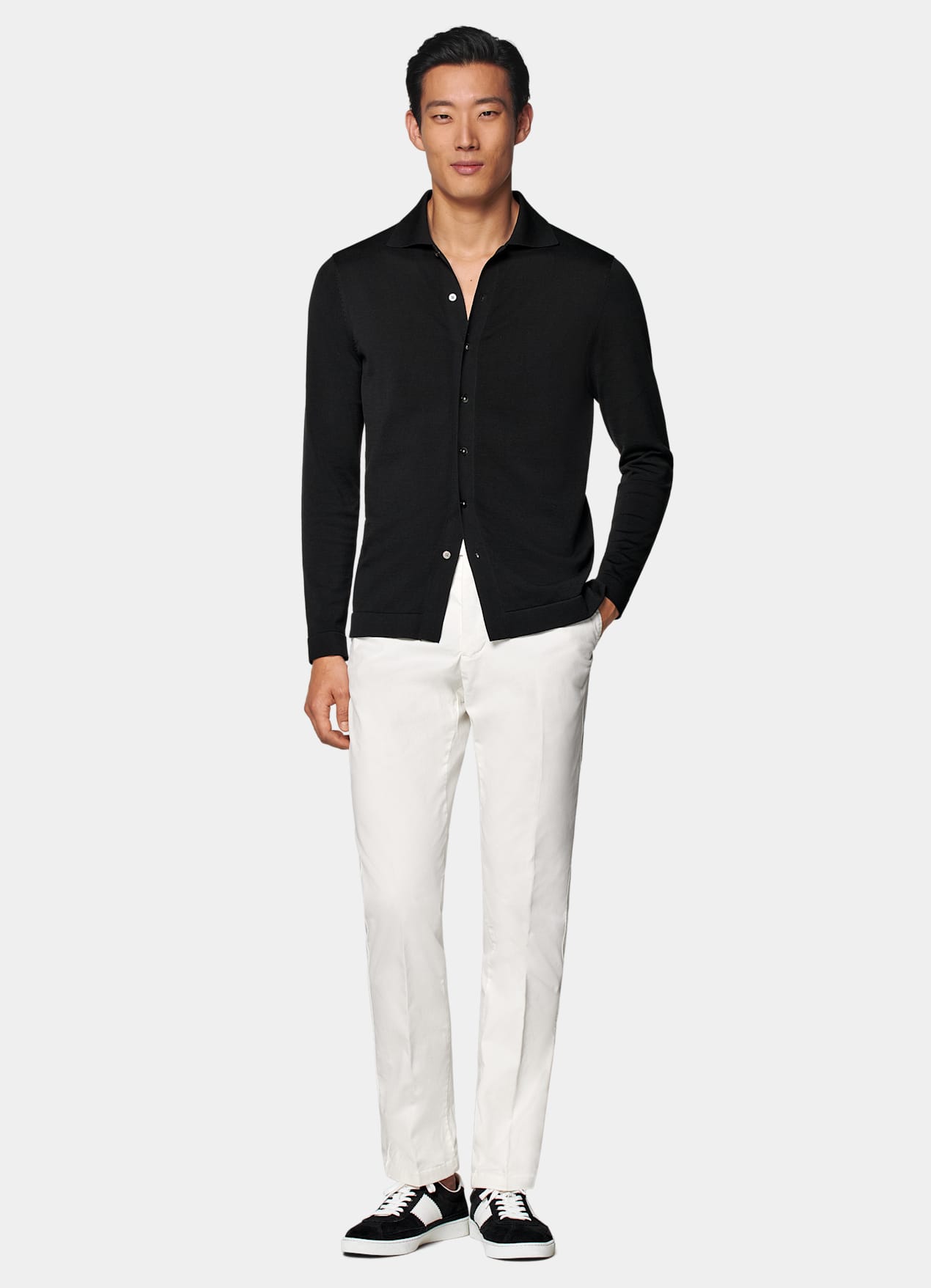 Chino Slim Leg Straight blanc cassé