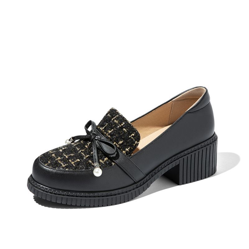 Lolita Tree - Loafers met blokhak en gesp en strik