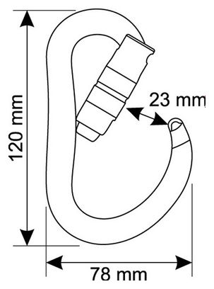 Mousqueton HMS Camp Atom 2 Lock Gris