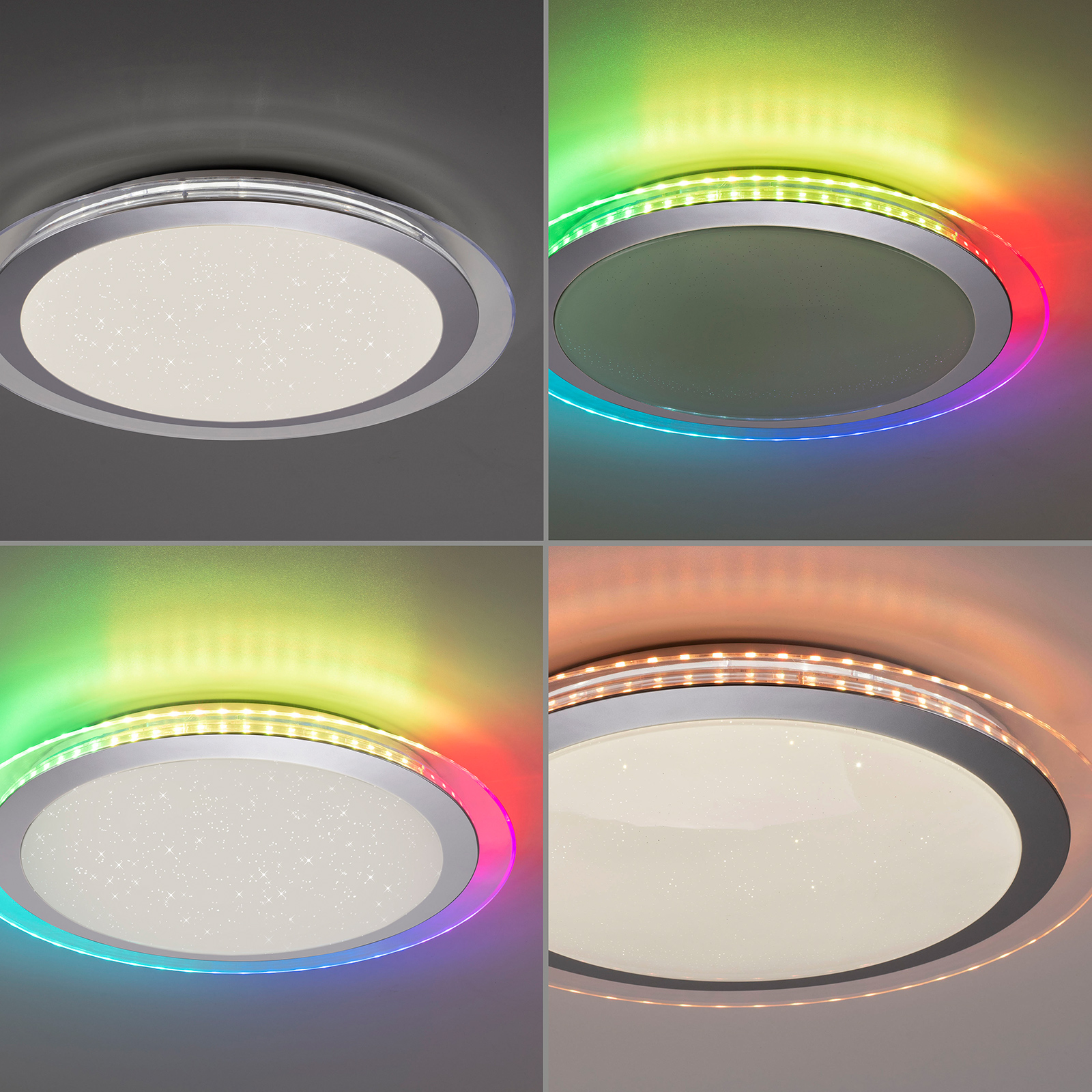 LED-Deckenleuchte - RGB-Rand - 45 cm