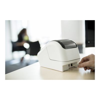 Brother QL-810Wc - Imprimante d'étiquettes monochrome - thermique direct - USB 2.0, Wi-Fi(n) - noir brillant, blanc