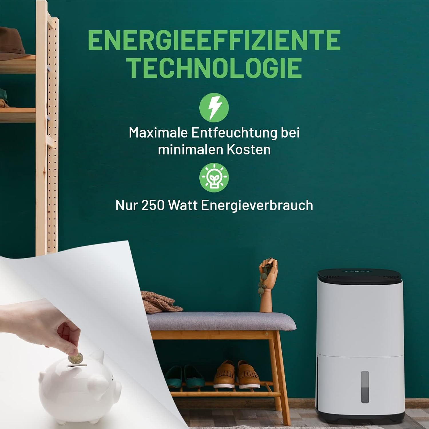 Meaco Ultra Leise Luftentfeuchter - MeacoDry Arete® One 25L Raumentfeuchter & Luftreiniger für Wohnungen, Keller, Schlafzimmer, Garagen