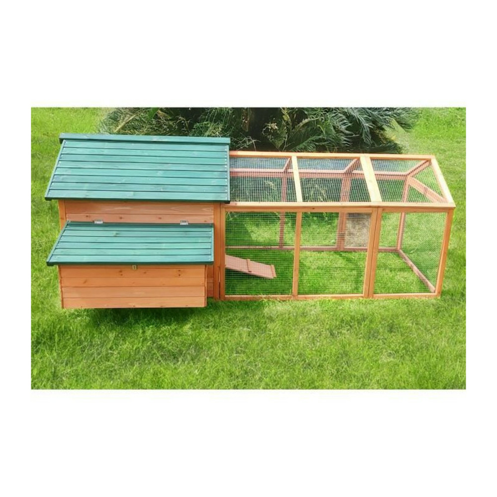Poulailler - clapier avec enclos 6 a 8 poules cornelia - 150*233*96cm