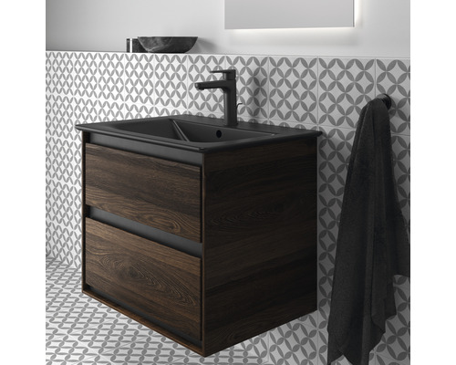 Ideal Standard Connect Air wastafelmeubel, BxHxD 60 x 51,7 cm x 44 cm, frontkleur: walnootzwart hoogglans, R0473NE