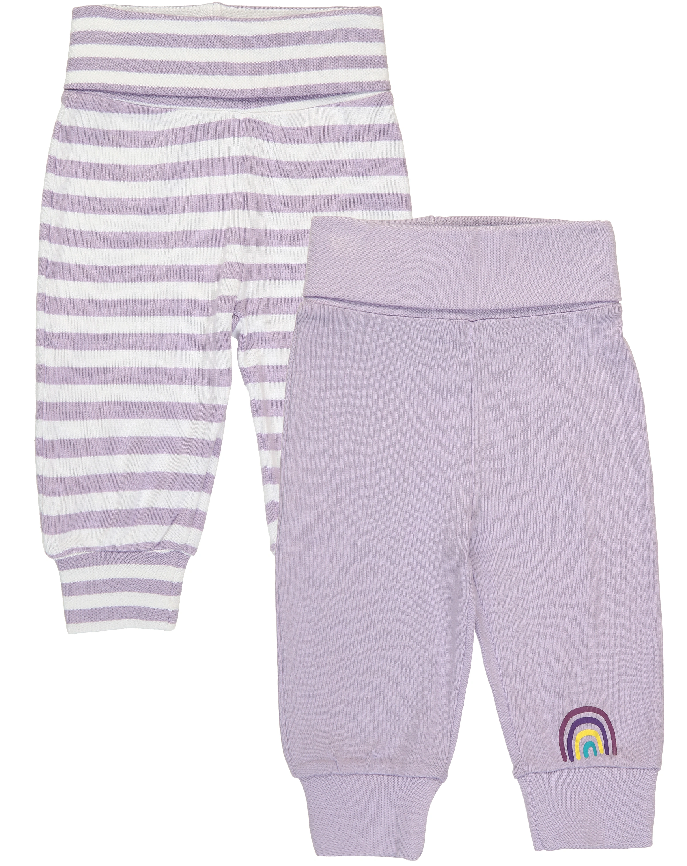 Schlupfhose REGENBOGEN 2er-Pack in weiß/flieder