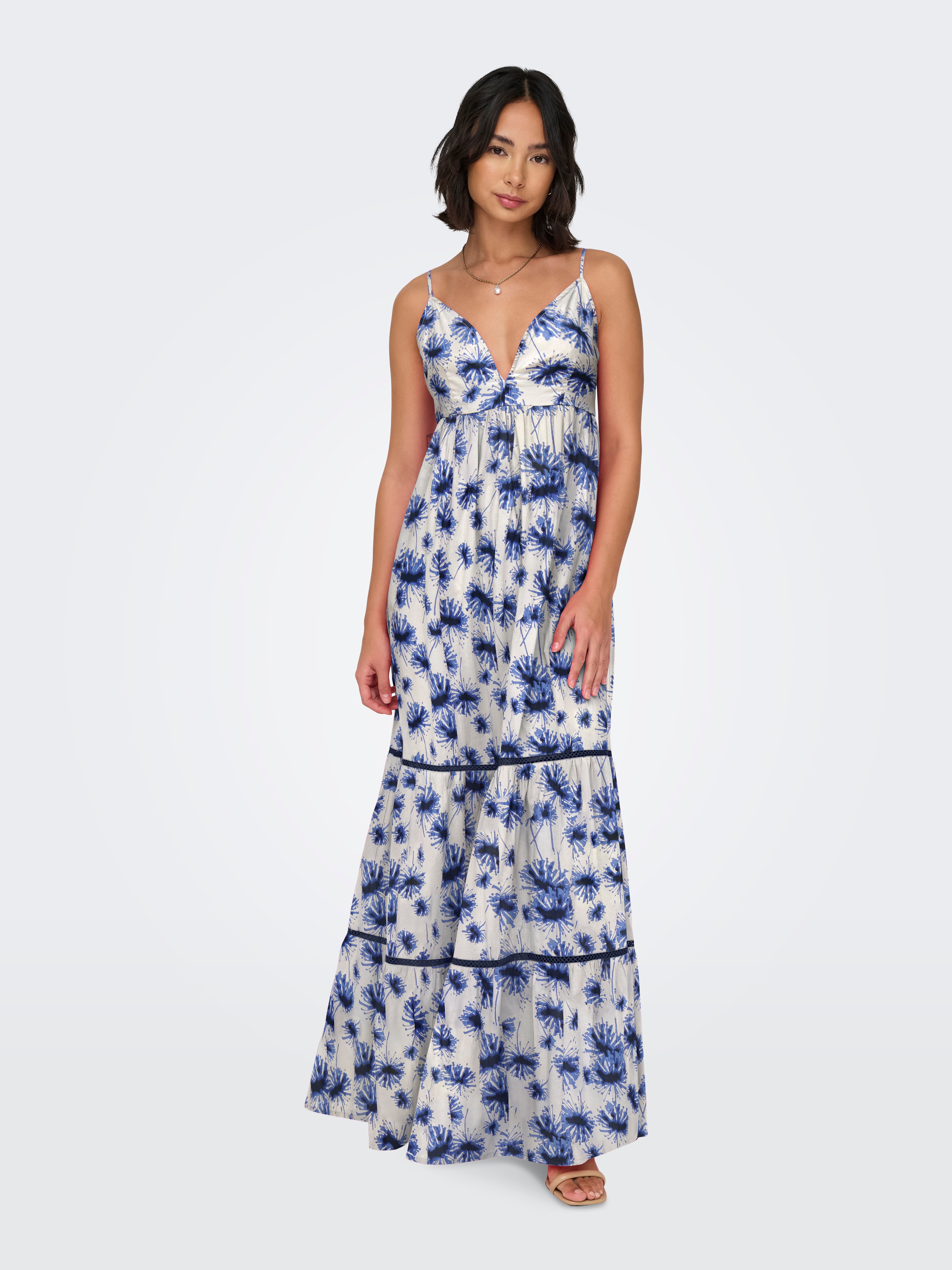 ONLDAISY Langes Kleid Bright White