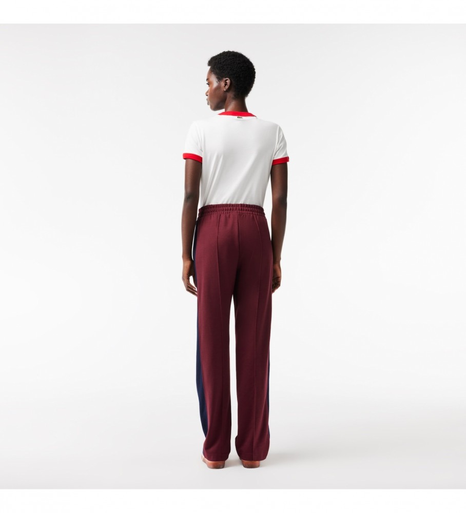 Calça de fato de treino Lacoste Paris cor de vinho