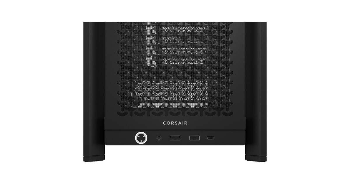 CorsairFRAME 4000D midi tower behuizing  (Zwart | 2x USB-A | 1x USB-C | Tempered Glass)