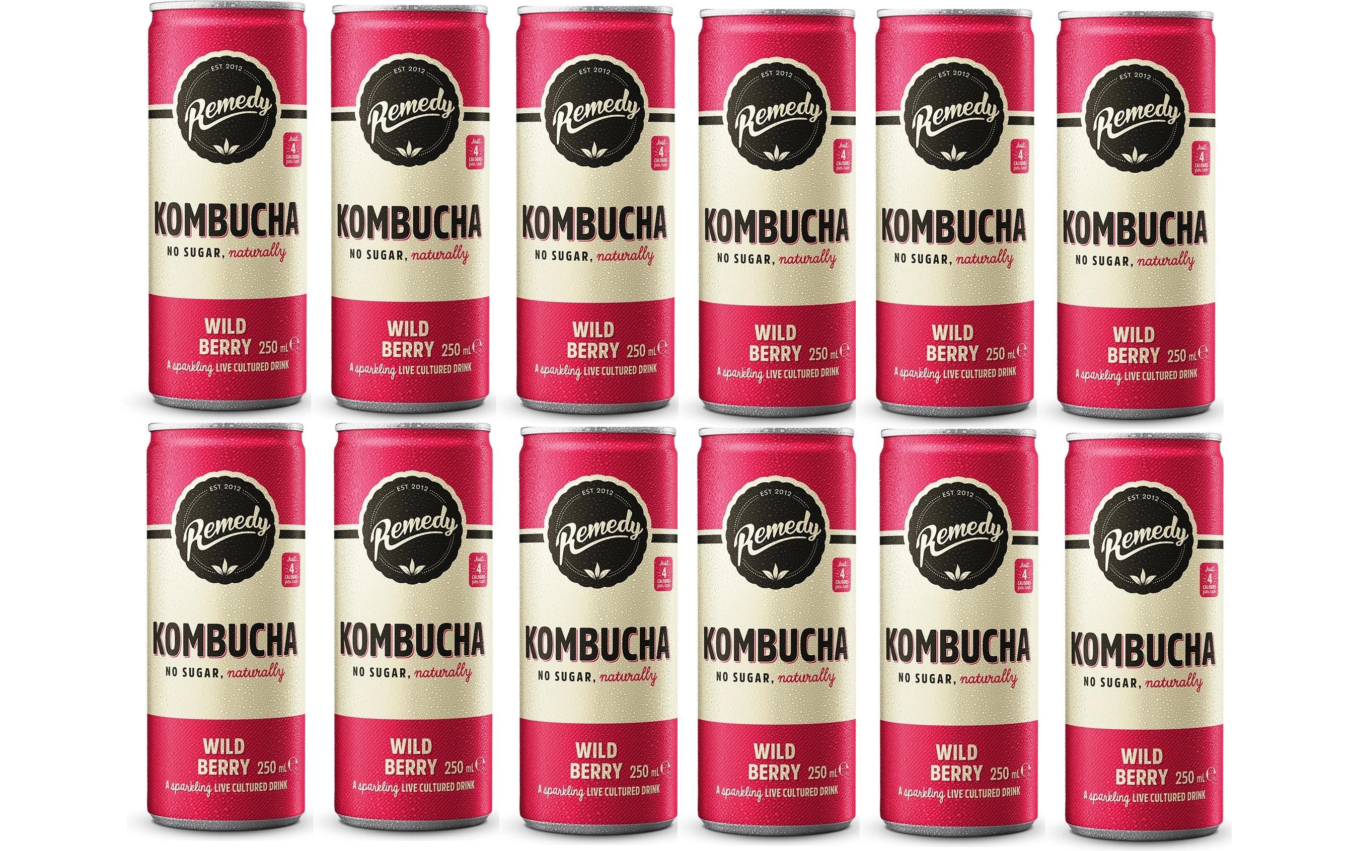 Wild Berry Kombucha 12 x 0.25 lKombucha-Teegetränk mit Waldbeerengeschmack