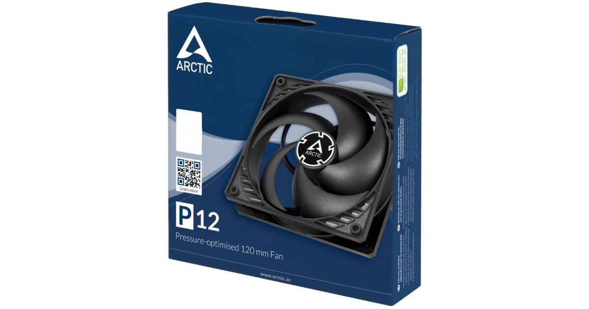 ARCTICP12 case fan  (Zwart, 120 x 120 x 25 mm)
