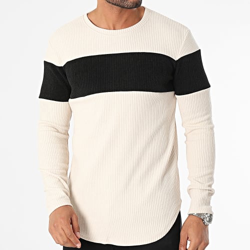 Sweat Crewneck Beige Noir