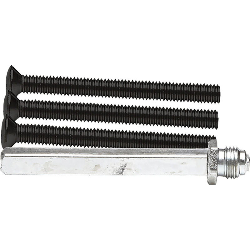AXA wisselstift RVS + bouten M6x90mm zwart