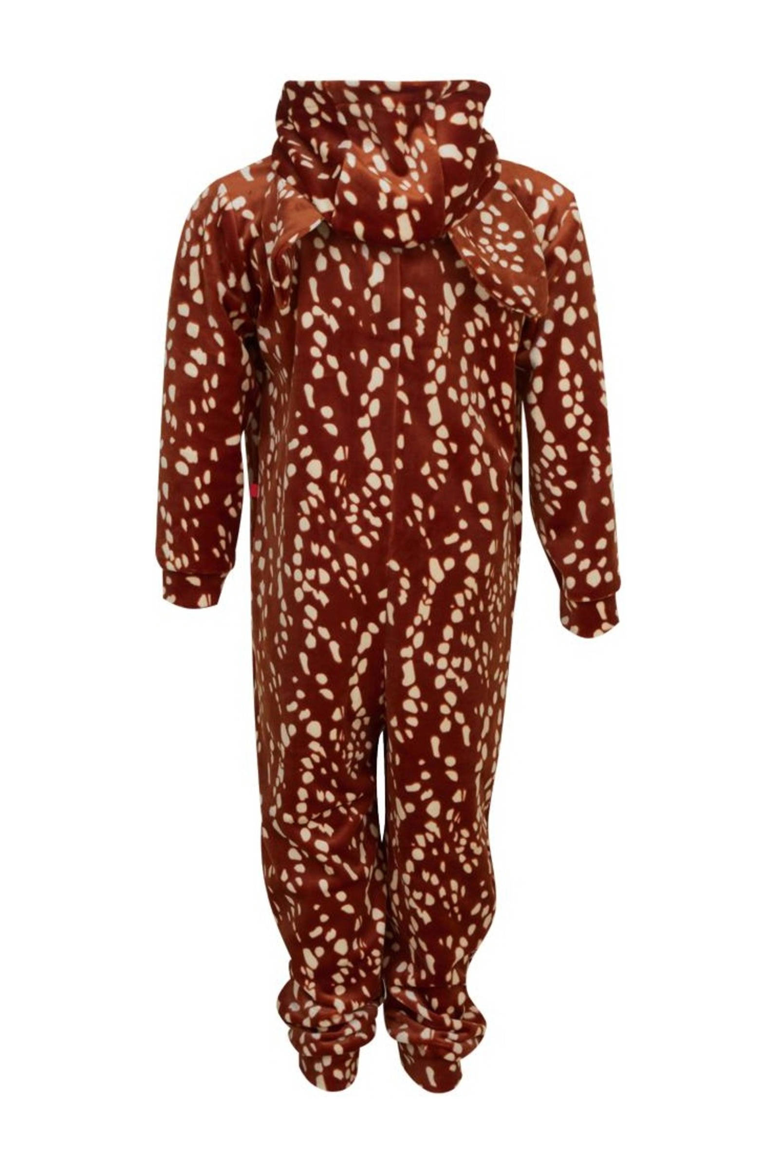 Someone onesie Dutje met all over print bruin