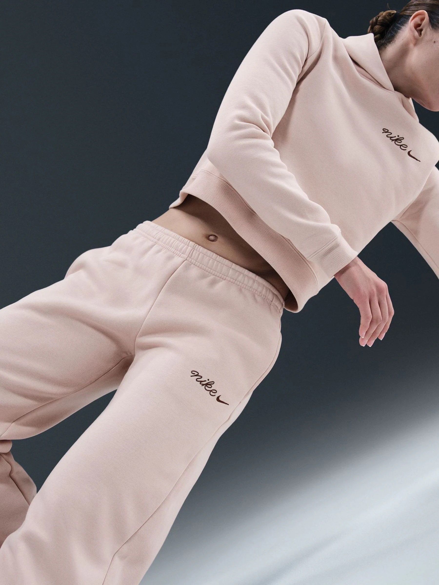 Pink Silt - Nike Sportswear Phoenix Fleece Straight Leg Joggers
