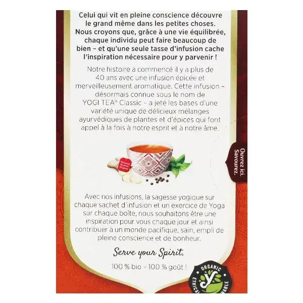 Chá Yogi de Gengibre, 17 sachês