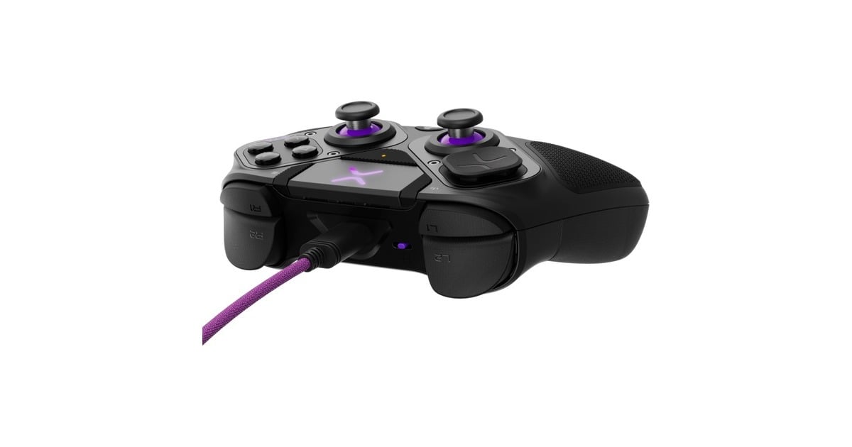 PDPVictrix Pro BFG Wireless Controller  (Zwart/lila, PlayStation 5 | PlayStation 4 | PC)