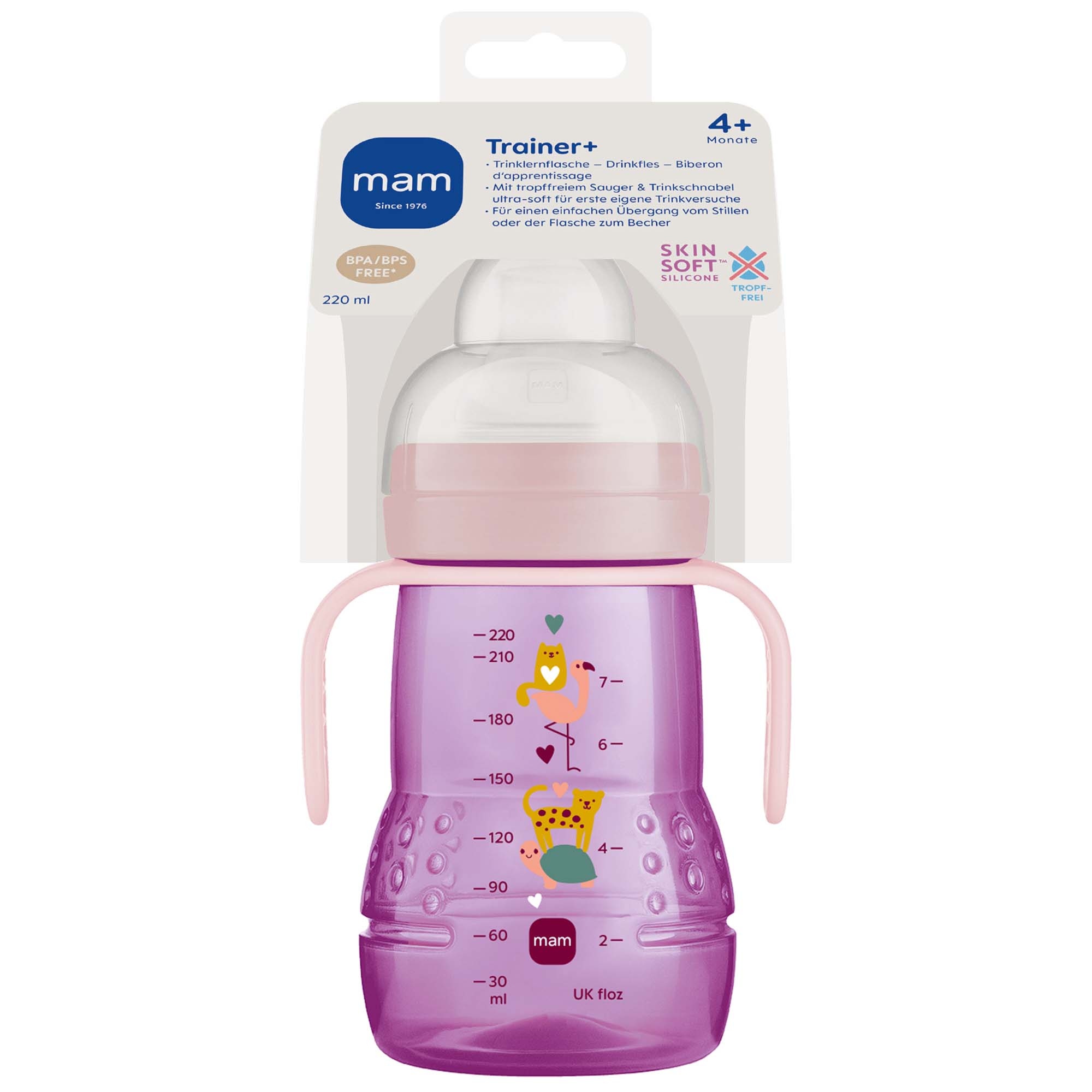 Mam fles Trainer 4+ maanden 220ml multi