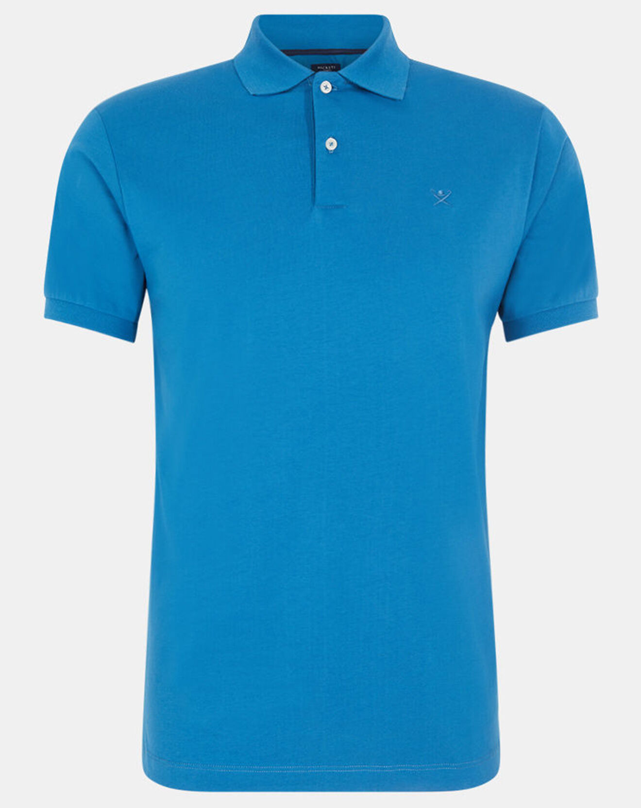 Hackett London Polo en Jersey Regular Fit uni Smart bleu moyen