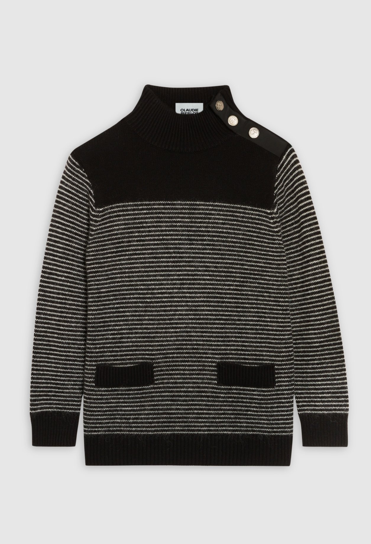 Pull raye maille