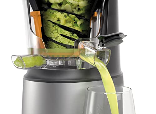 Kenwood Küchengeräte PureJuice Pro JMP85.00SI Centrifugeuse jus faits maison, ouverture XXL fruits entiers, avec faible vitesse rotation préserver les vitamines importantes, 230 W, argent : Cuisine et Maison