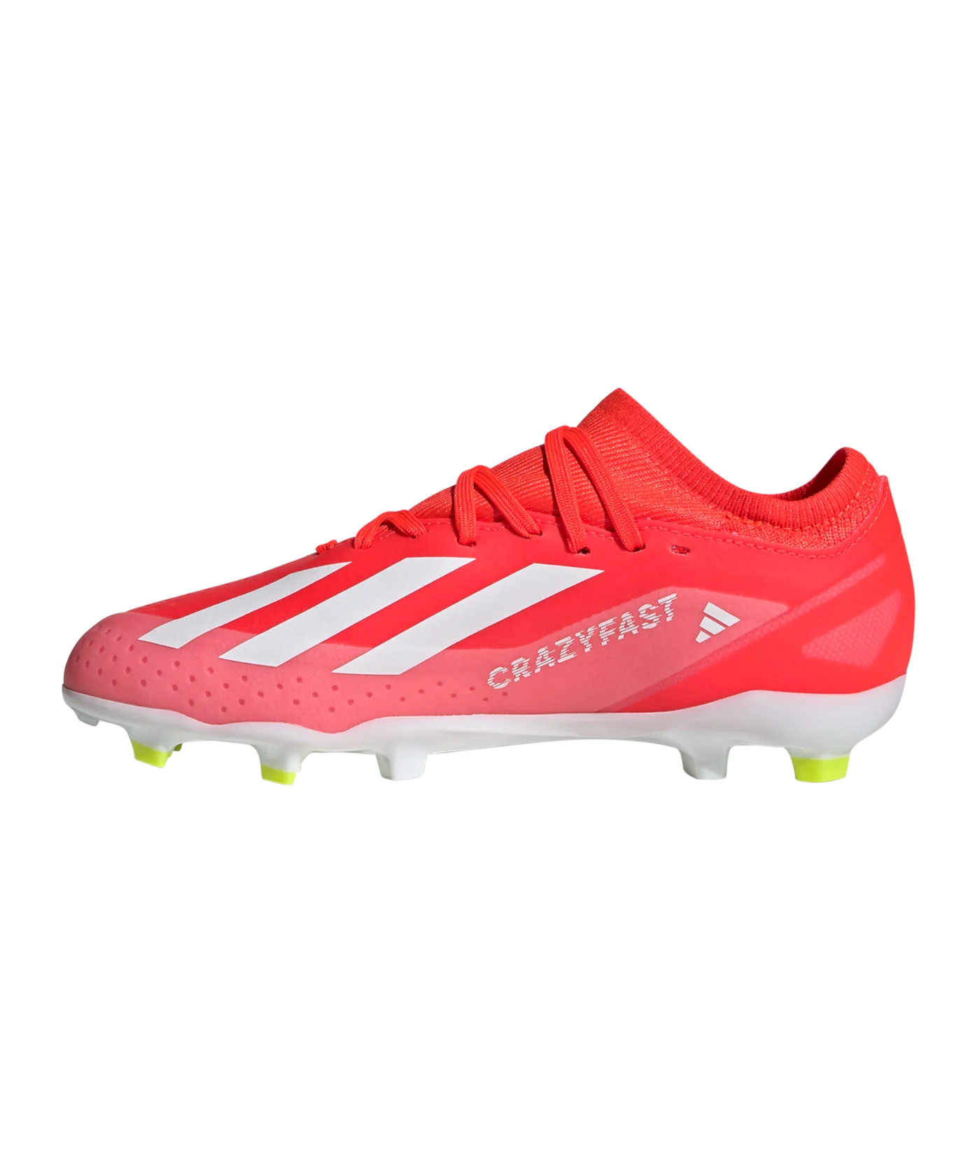 adidas X Crazyfast League FG Kids Energy Citrus Rot Weiss Gelb