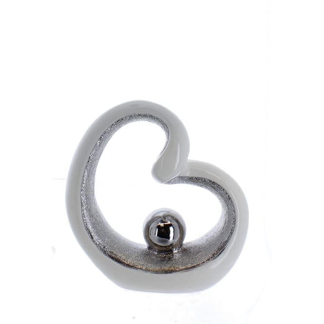 Standdeko - Herz - aus Keramik - ca. 18 x 6 x 19 cm