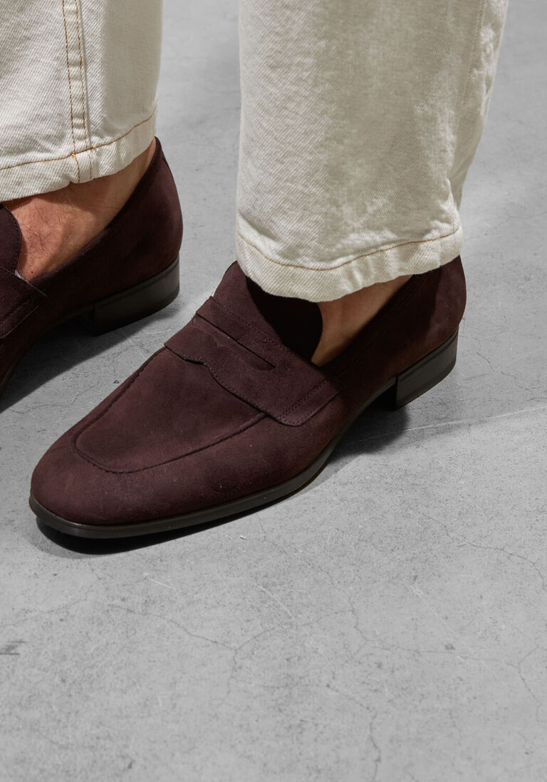 bruine tod's loafers mocassino gomma 35l