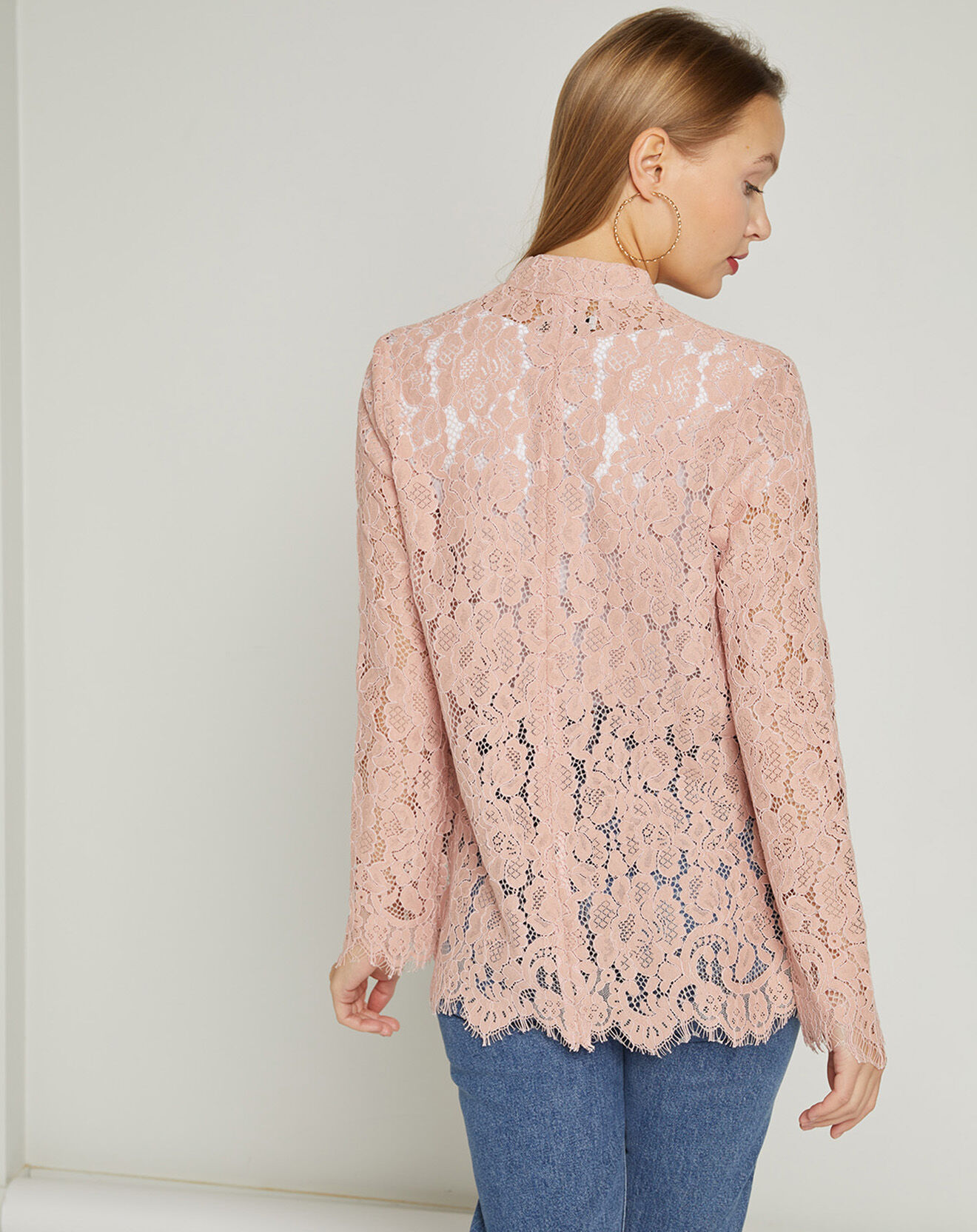 MAX&MOI Veste en dentelle Photo rose