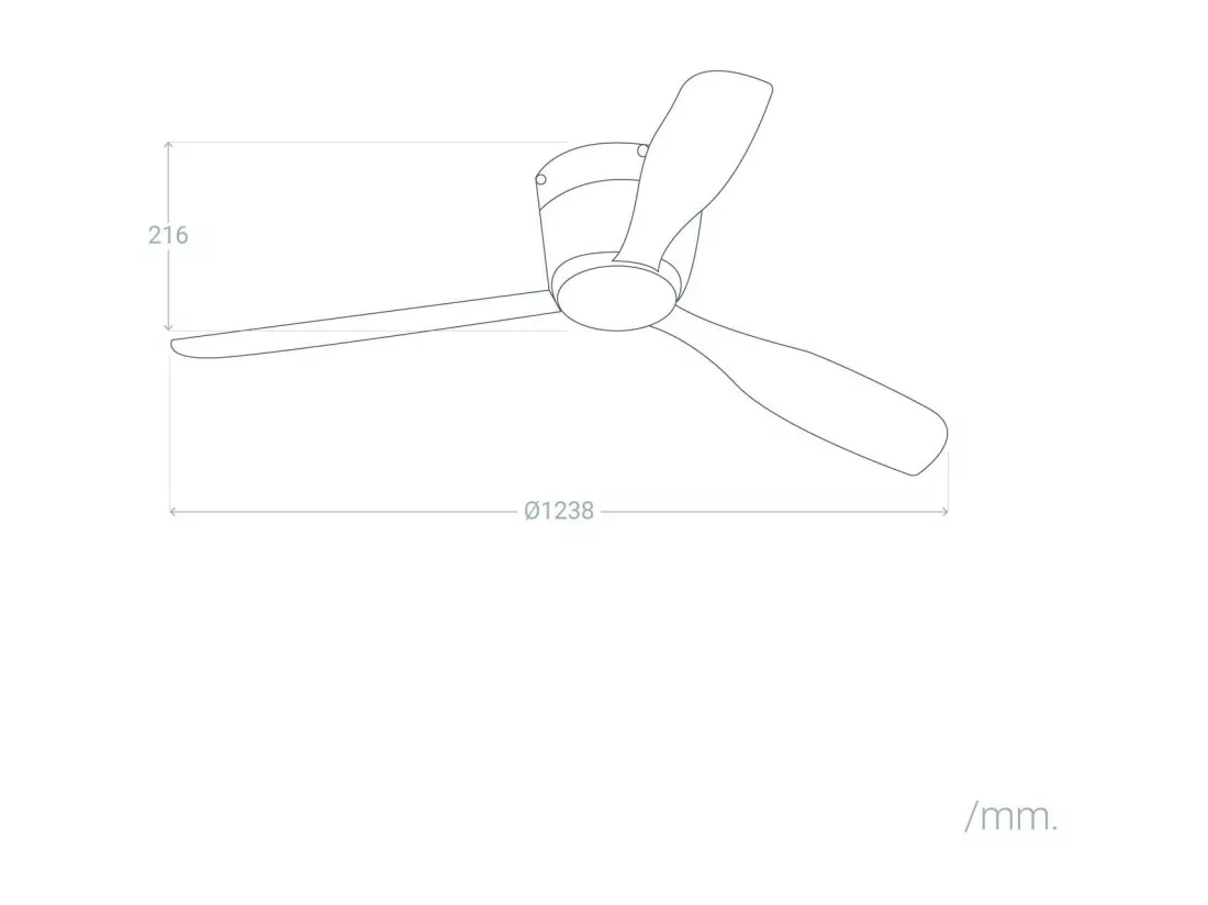 LEDS C4 Ventilateur du Plafond Ip20 Bora Ø1238Mm Led 18W Blanc Chaud - 3000K 0-10V / Dali / Pwm