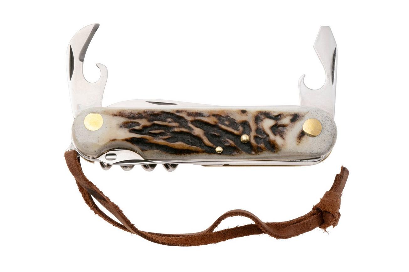 Fox Knives Venatores 226-8-SCE, M390 Deer Horn 8 Tools, Zwitsers zakmes
