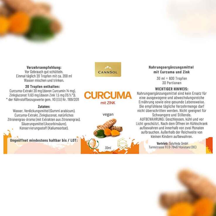 Curcuma Mit Zink Tropfen, 30 ml
