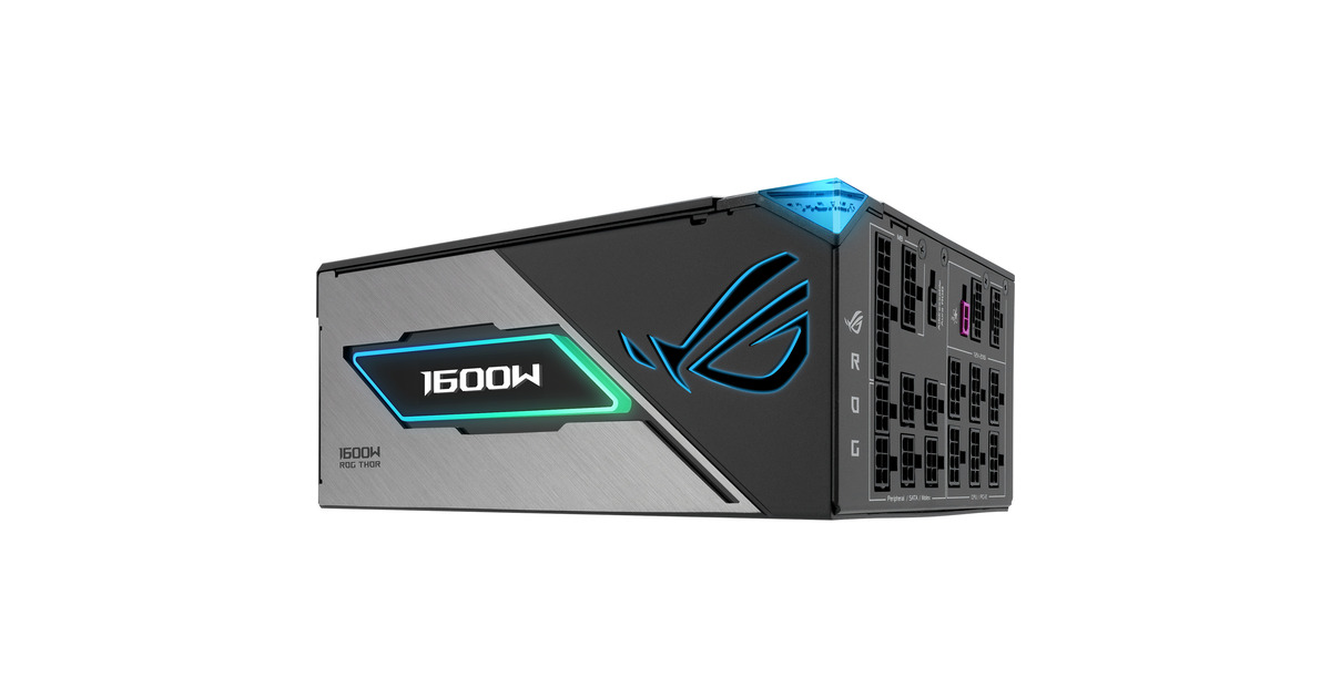 ASUSROG THOR Titanium III modulaire 1600 watt voeding   (Zwart, 2x 12V-2x6, 4x PCIe)