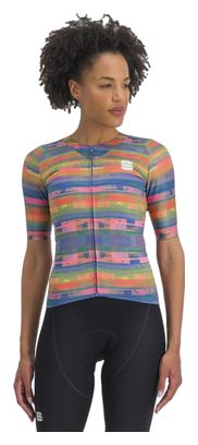 Maillot Manches Courtes Femme Sportful Glitch Bomber Multicouleur