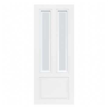 Arne & Bodil binnendeur ABT321 mat glas met blanke rand - wit afgelakt