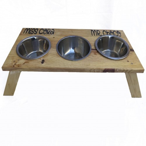 Comedouro duplo baixo para cães Tatoi