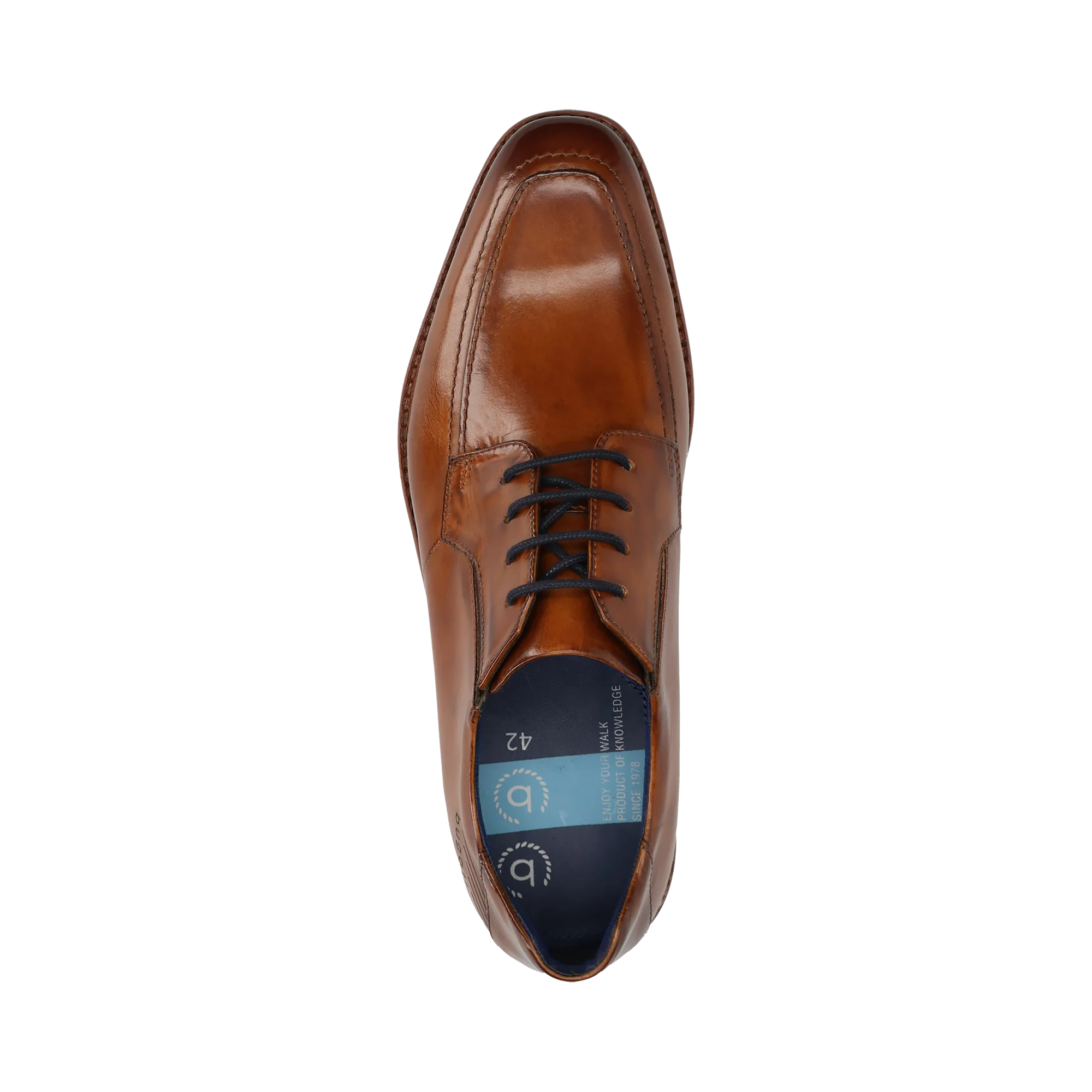 Leder Business Schnürer cognac