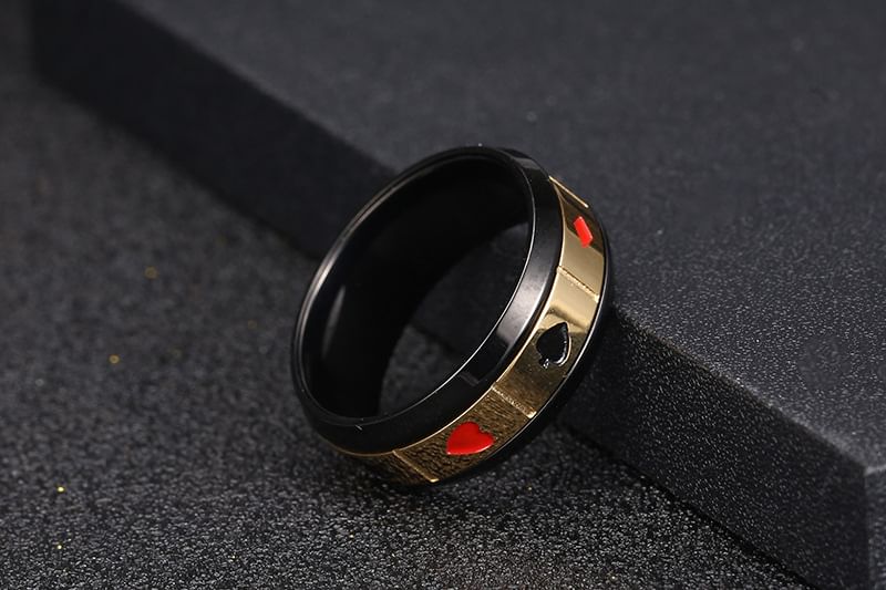 Prushia - Pokerring van roestvrij staal